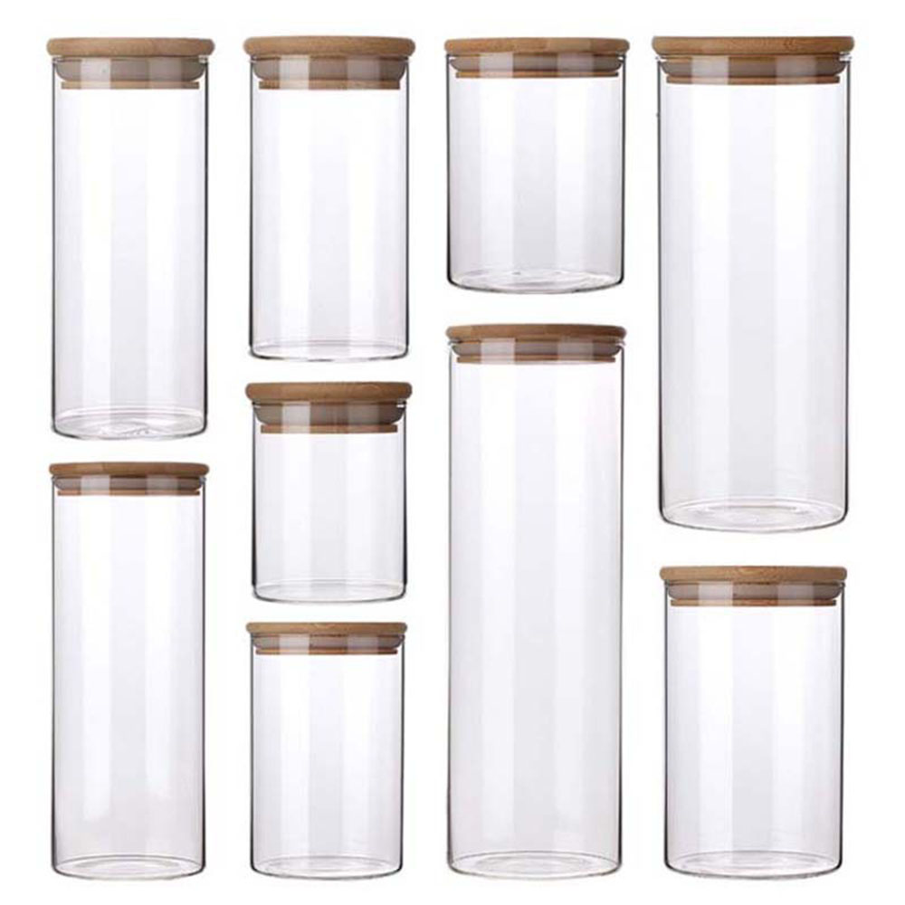 Food Storage Glass Box - 4/8pcs 250ml 500ml 1000ml Glass Jar