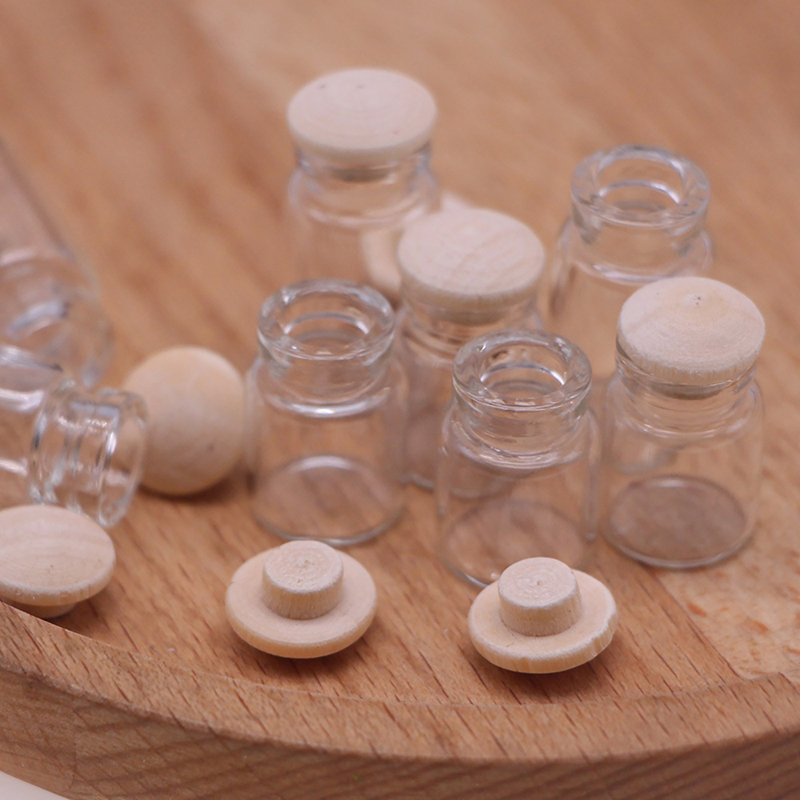 Food Storage Lid - 4Pcs 1:12 Dollhouse Miniature Glass Jars