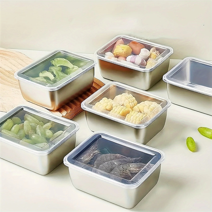 Food Storage Meals - 1/3/5pcs Stainless Steel Food Storage Box