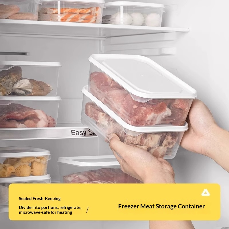 Food Storage For Refrigerator - 2000ml Refrigerator Frozen Meat Fresh-keeping Box,Freeze-resistant