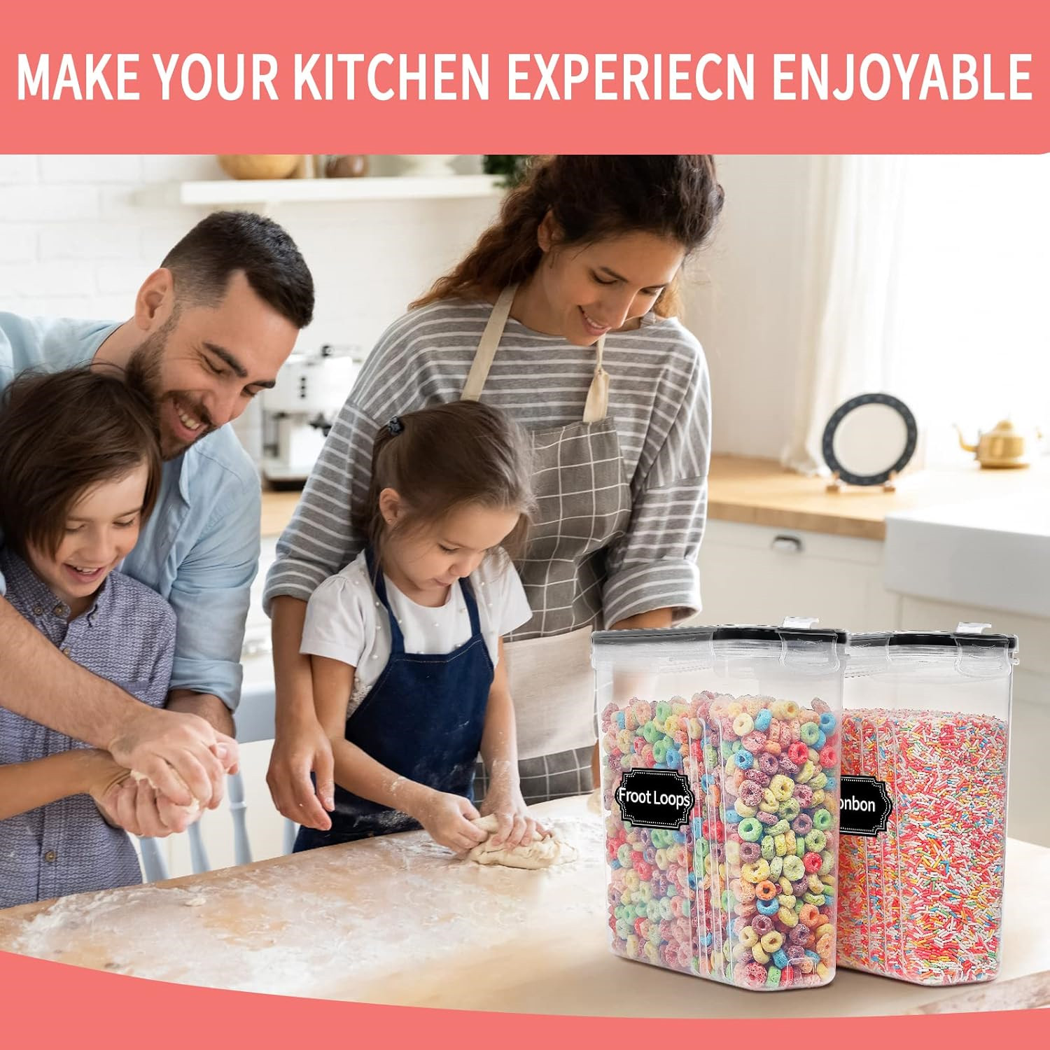 2.5L Cereal Storage Containers - огляд і ціна Food Storage Kitchen Container Set