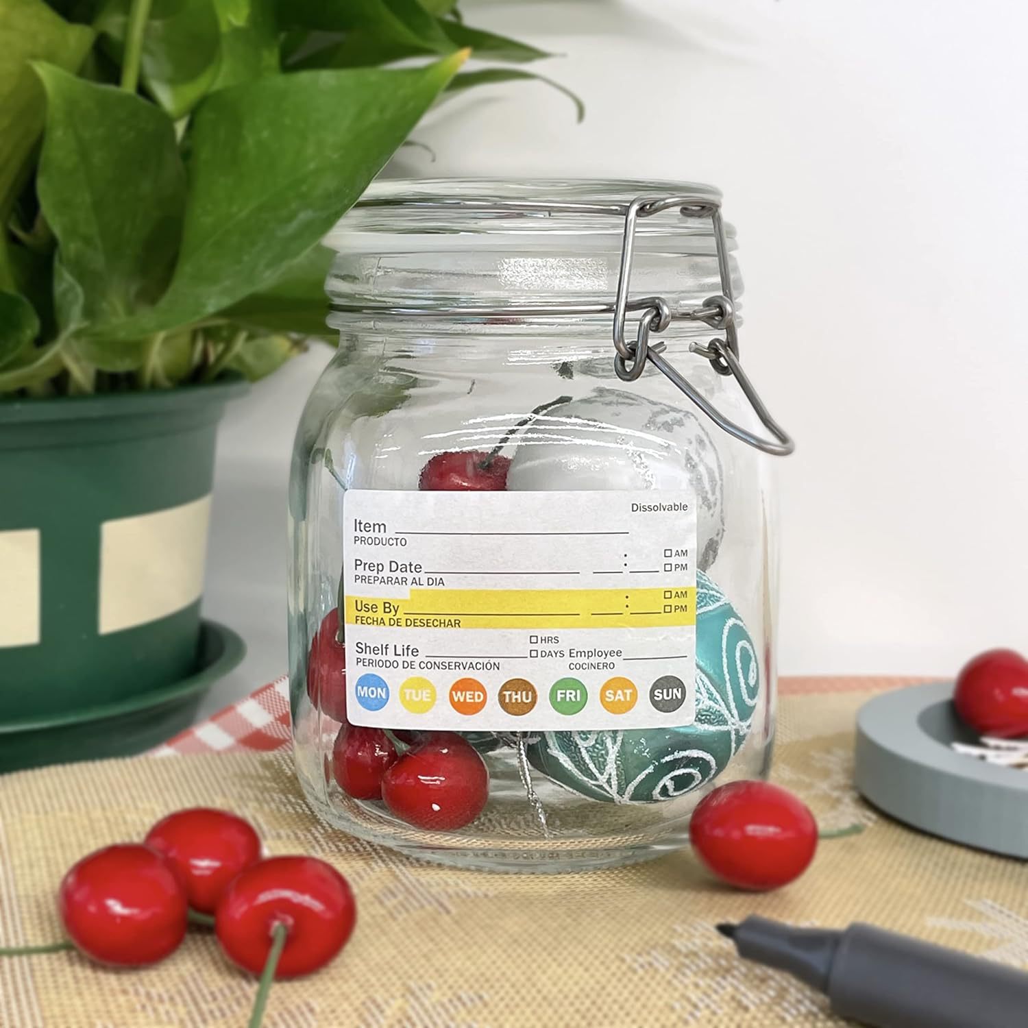 250Pcs/Roll Food Date Labels W - огляд і ціна Food Storage Label