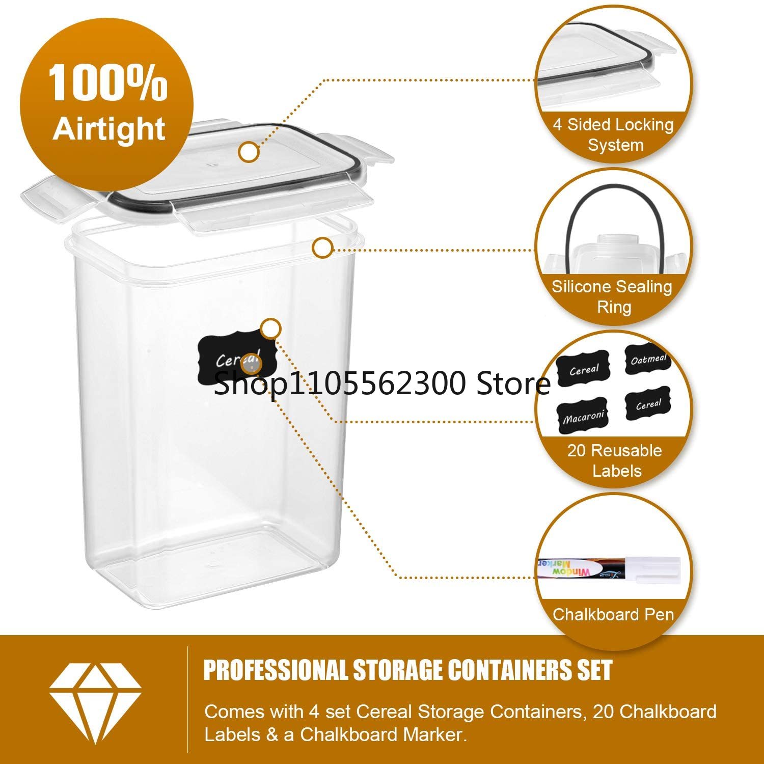 Kitchen 7pcs Food Containers S - огляд і ціна Food Storage Kitchen Container Set