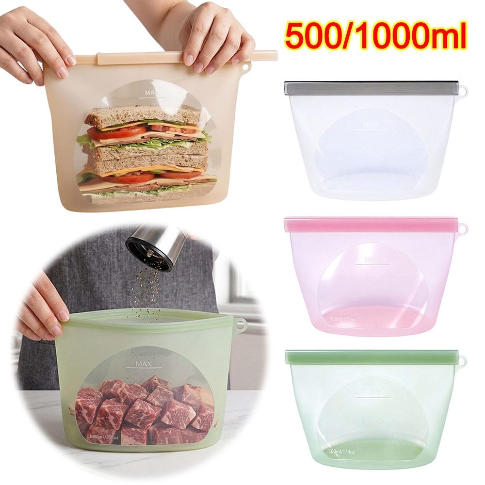 Silicone Food Preservation Bag - огляд і ціна Food Storage Ziploc Bags