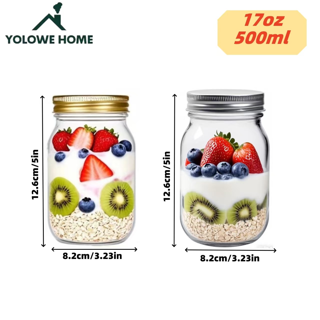 6Pcs, 12Pcs, 500Ml/16Oz, Glass - огляд і ціна Food Storage Glass Box