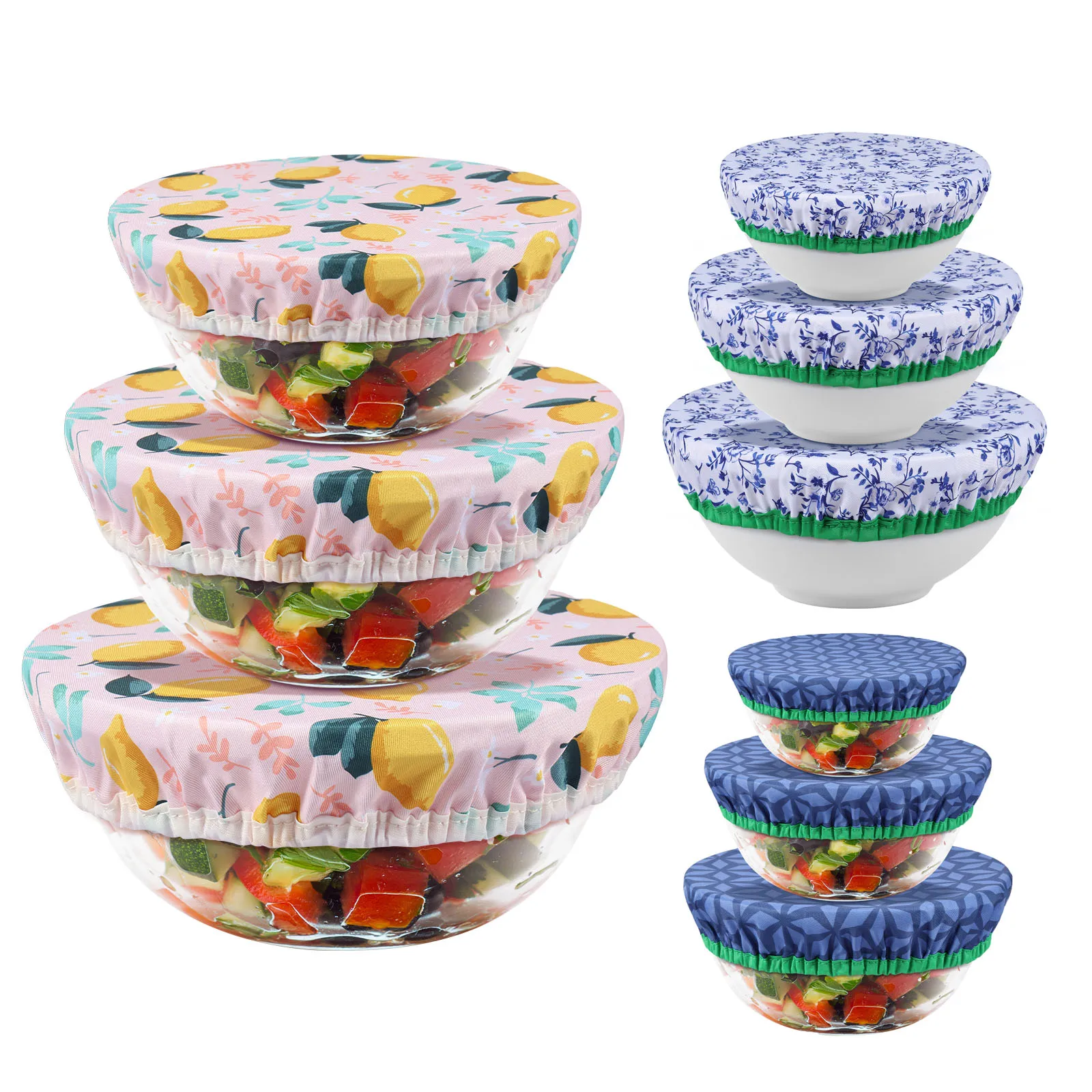 3Pcs Bowl Covers Set Elastic R - огляд і ціна Food Storage Kitchen Container Set