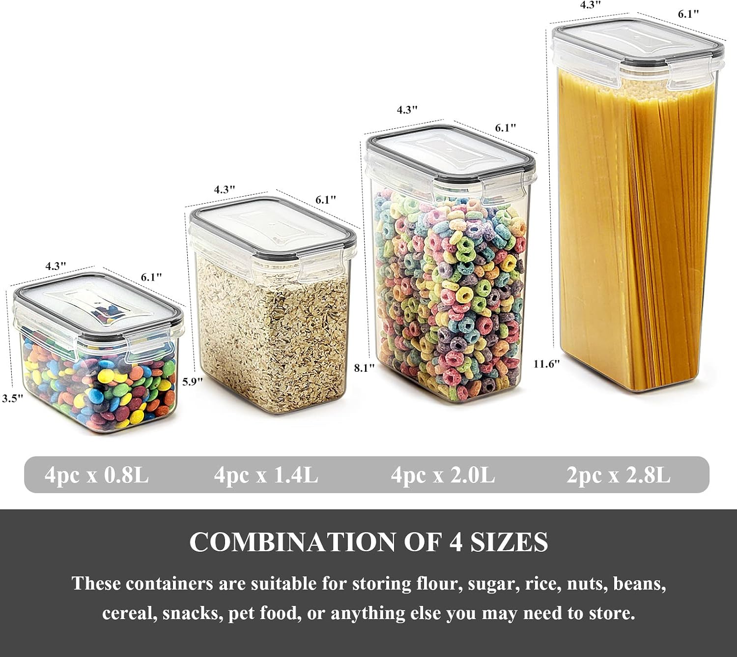Airtight Food Storage Containe - огляд і ціна Food Storage Kitchen Container Set