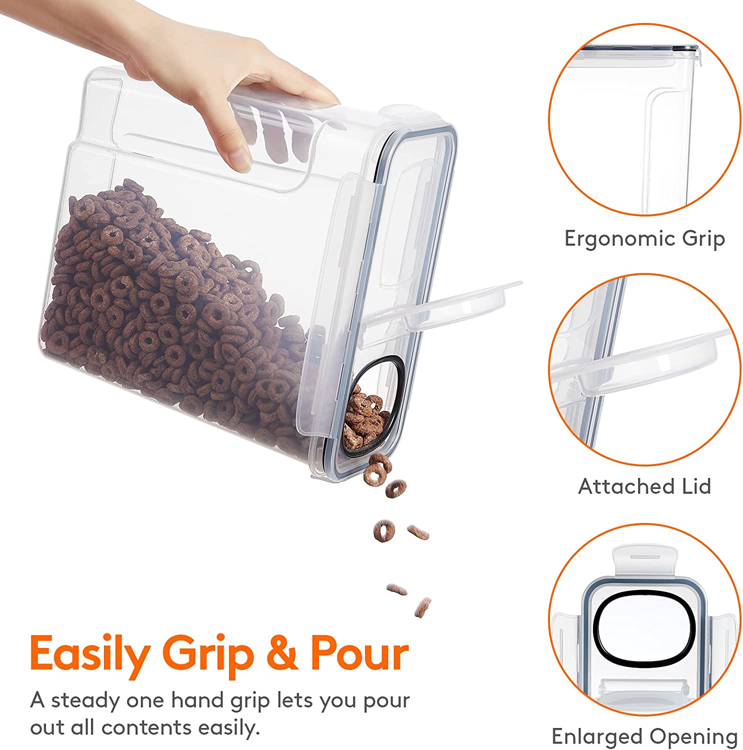 Large (5L) 2/3pcs Grain Contai - огляд і ціна Food Storage Kitchen Container Set