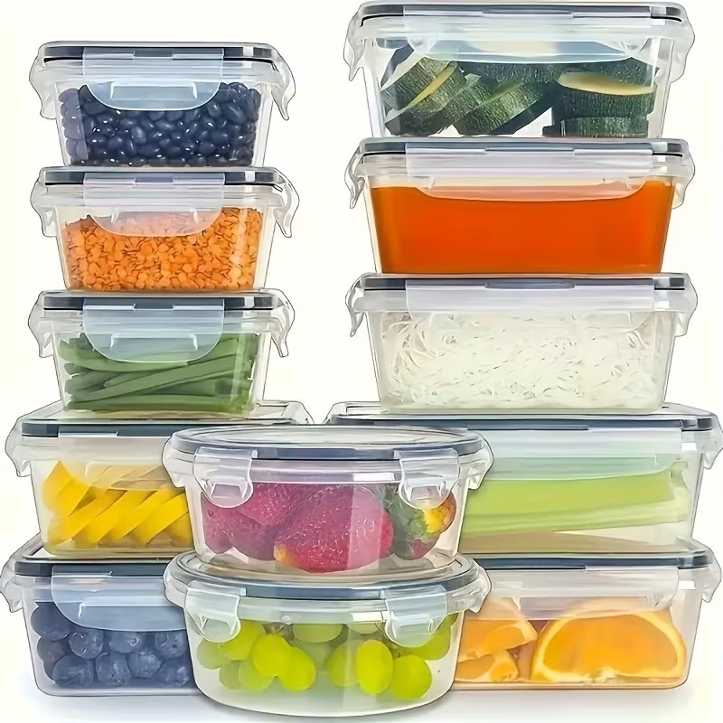 4-Piece Clear Food Storage Con - огляд і ціна Food Storage Meals