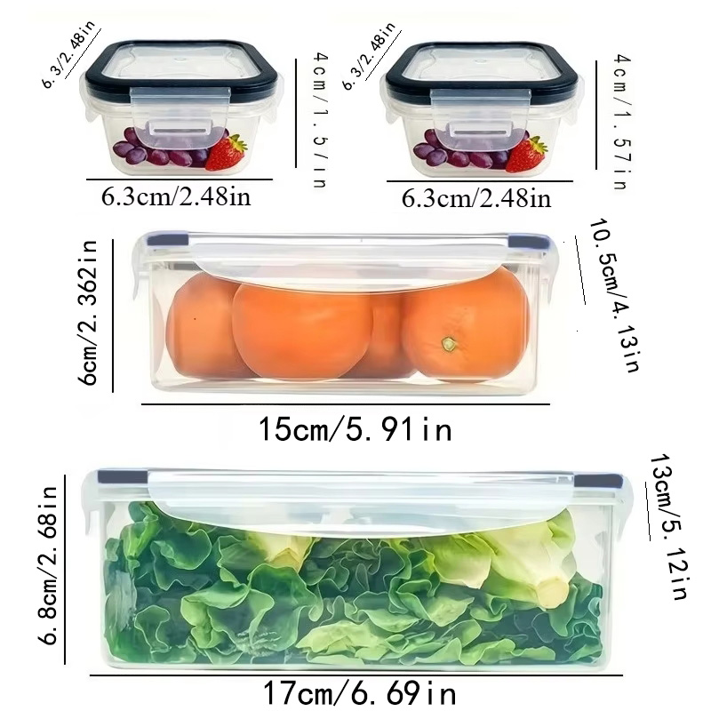 8Pcs Set Includes 4 Containers - огляд і ціна Food Storage Kitchen Container Set