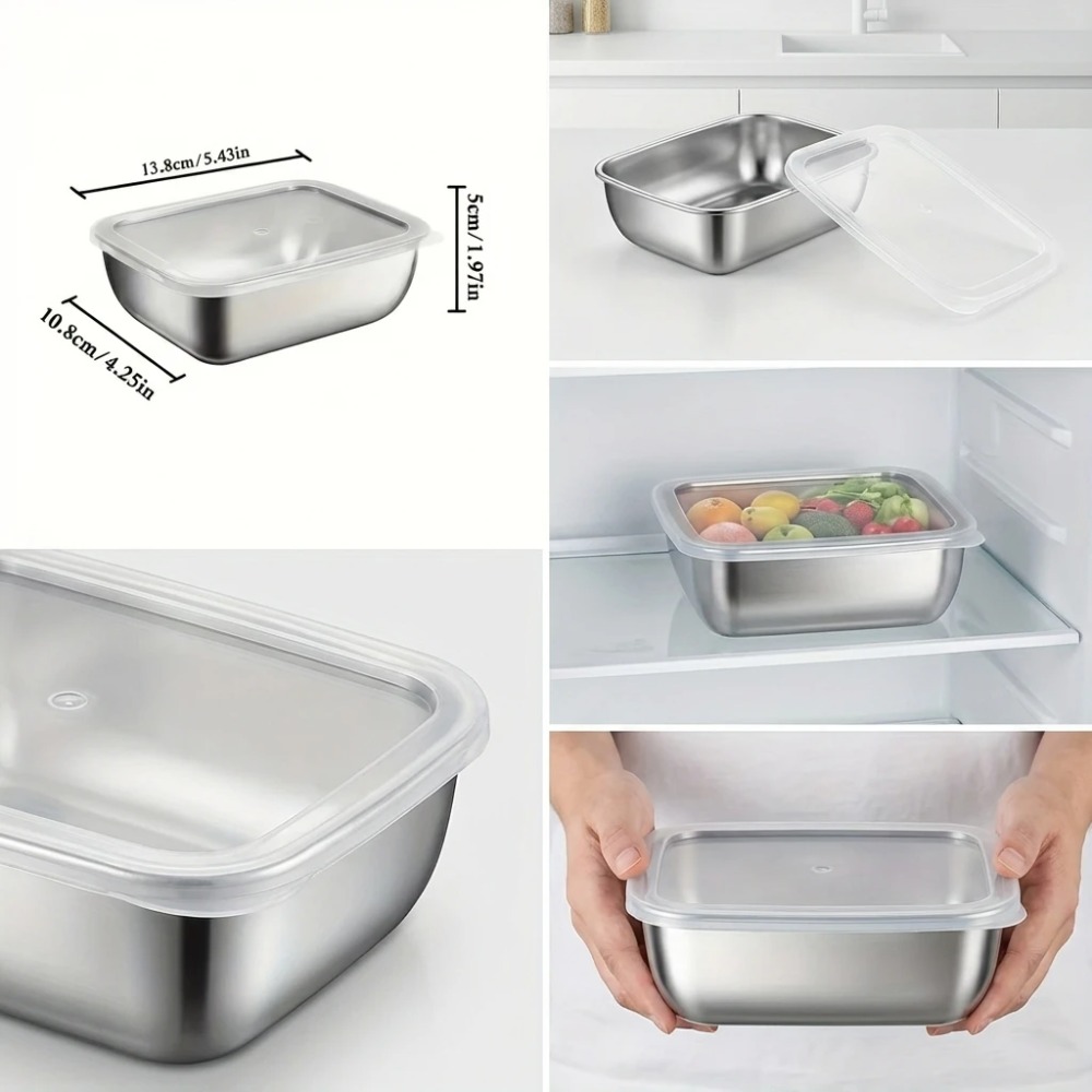 6PCS Stainless Steel Food Stor - огляд і ціна Food Storage Kitchen Container Set