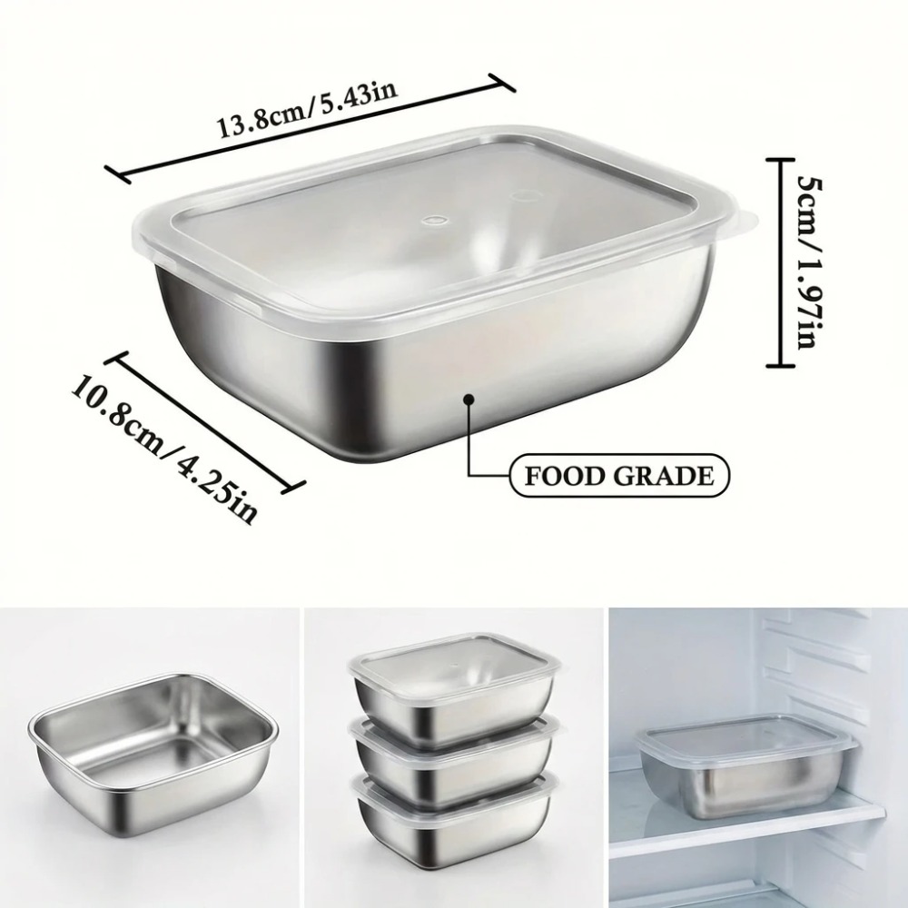 6PCS Stainless Steel Food Stor - огляд і ціна Food Storage Kitchen Container Set