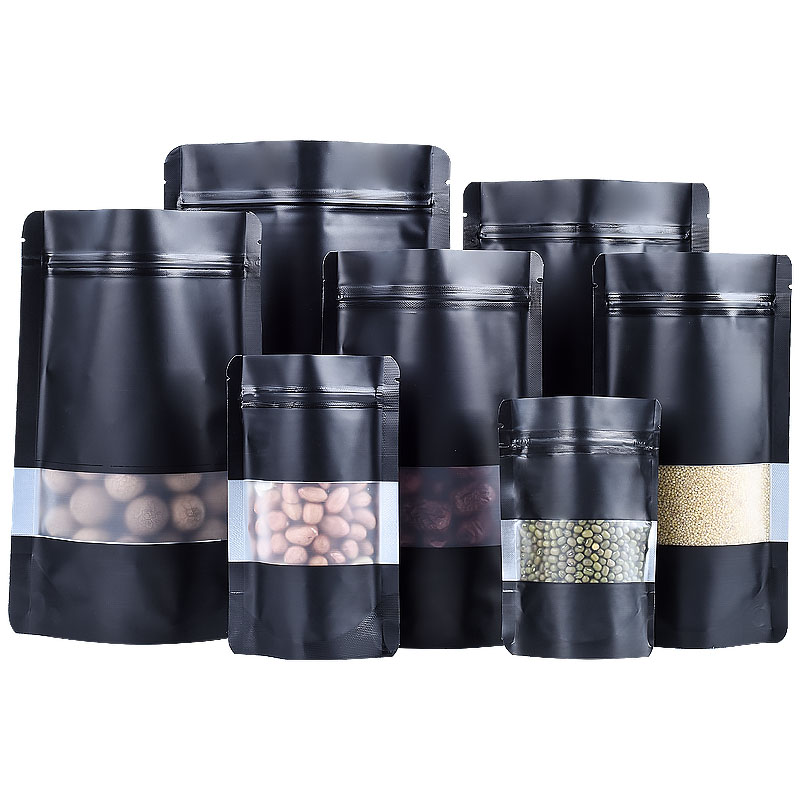 100PCS Stand-up Matte Black Al - огляд і ціна Food Storage Ziploc Bags