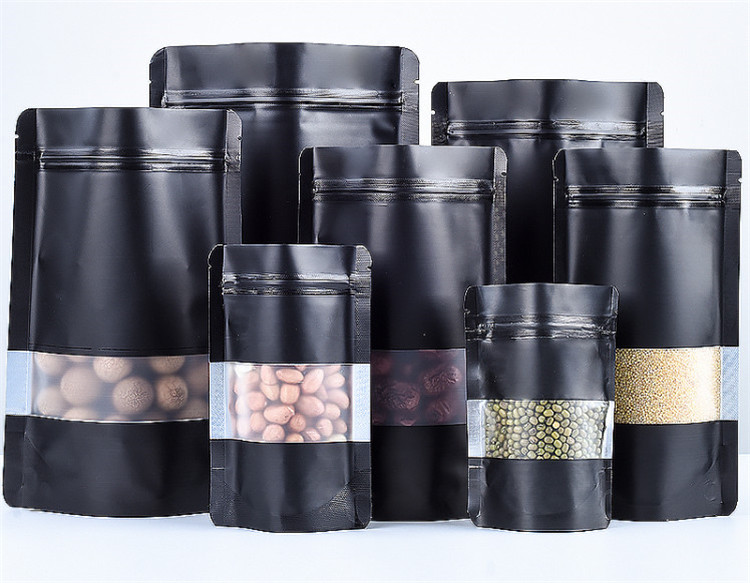 100PCS Stand-up Matte Black Al - огляд і ціна Food Storage Ziploc Bags