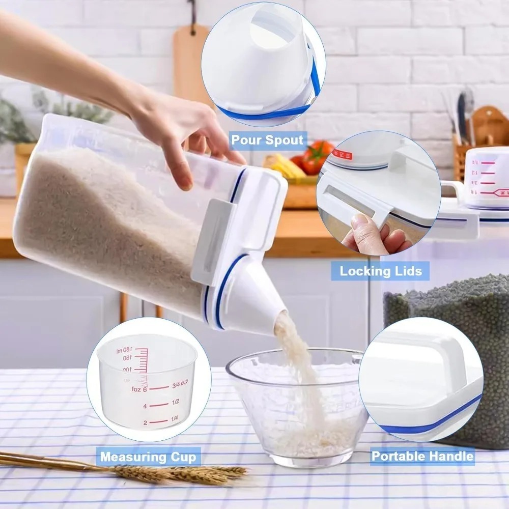 Rice Dry Food Storage Containe - огляд і ціна Food Storage Meals