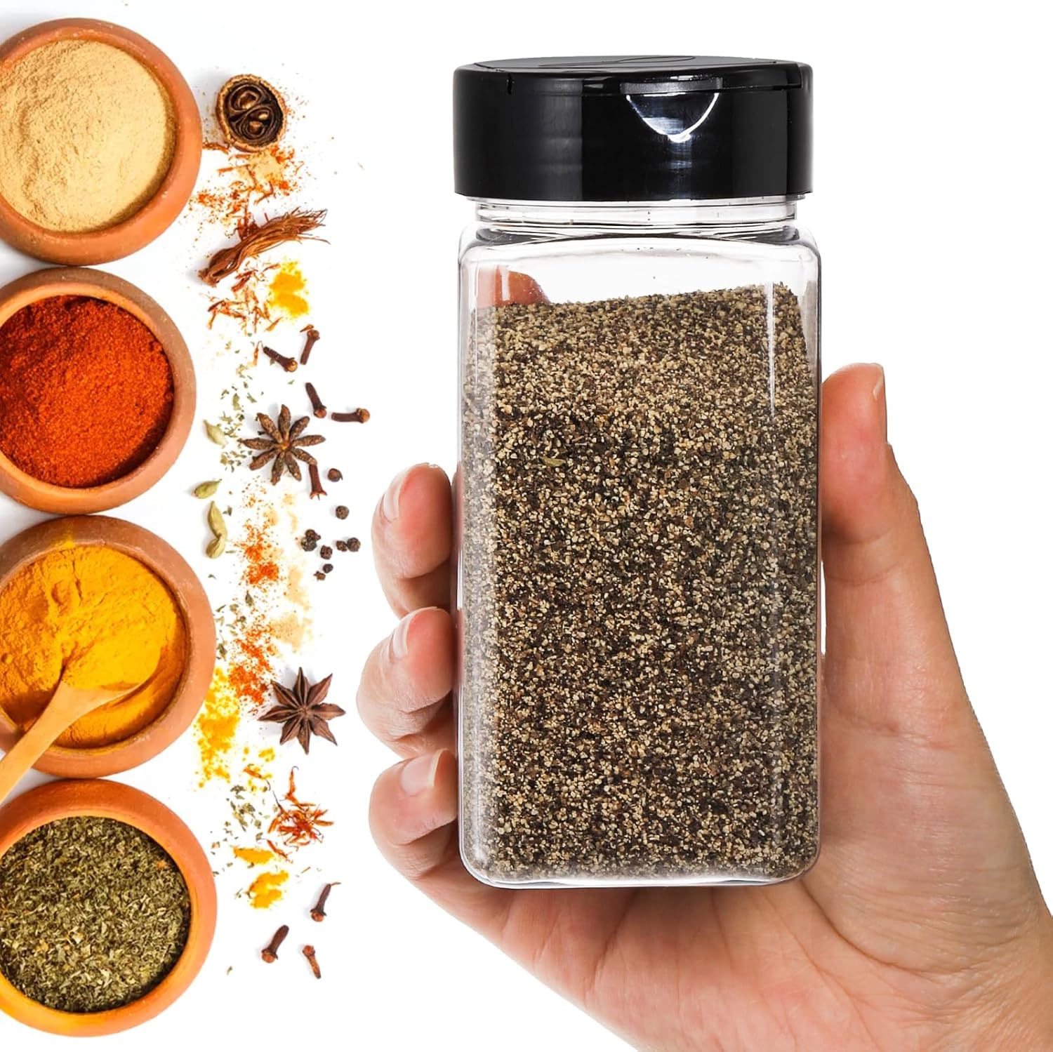 Square Large Plastic Spice Jar - огляд і ціна Food Storage Meals