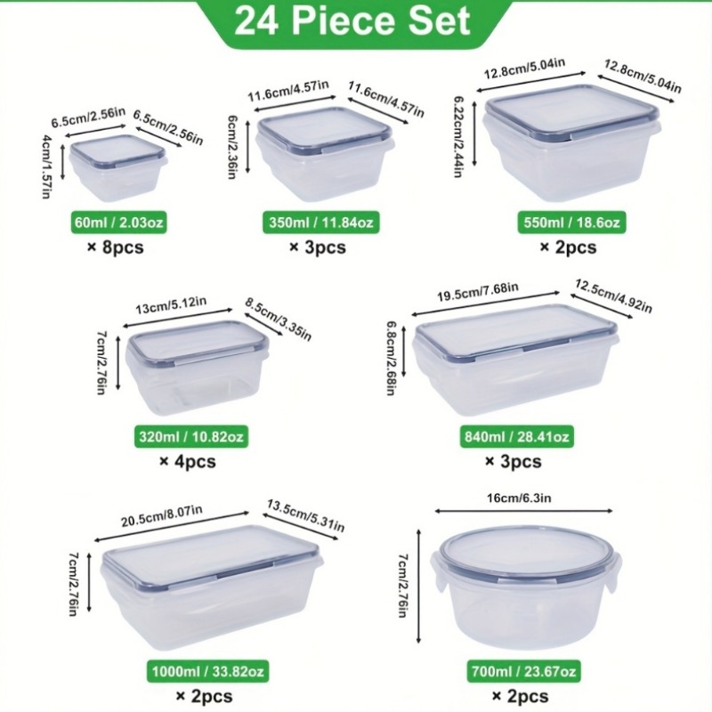 48PCS BPA-Free Food Storage Se - огляд і ціна Food Storage Kitchen Container Set