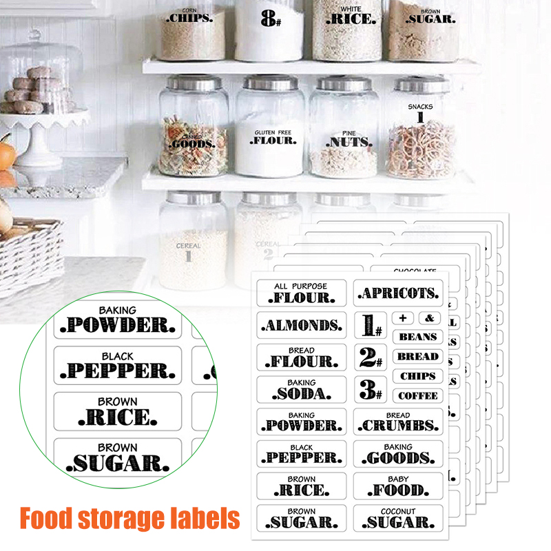 132pcs Kitchen Food Stickers W - огляд і ціна Food Storage Label
