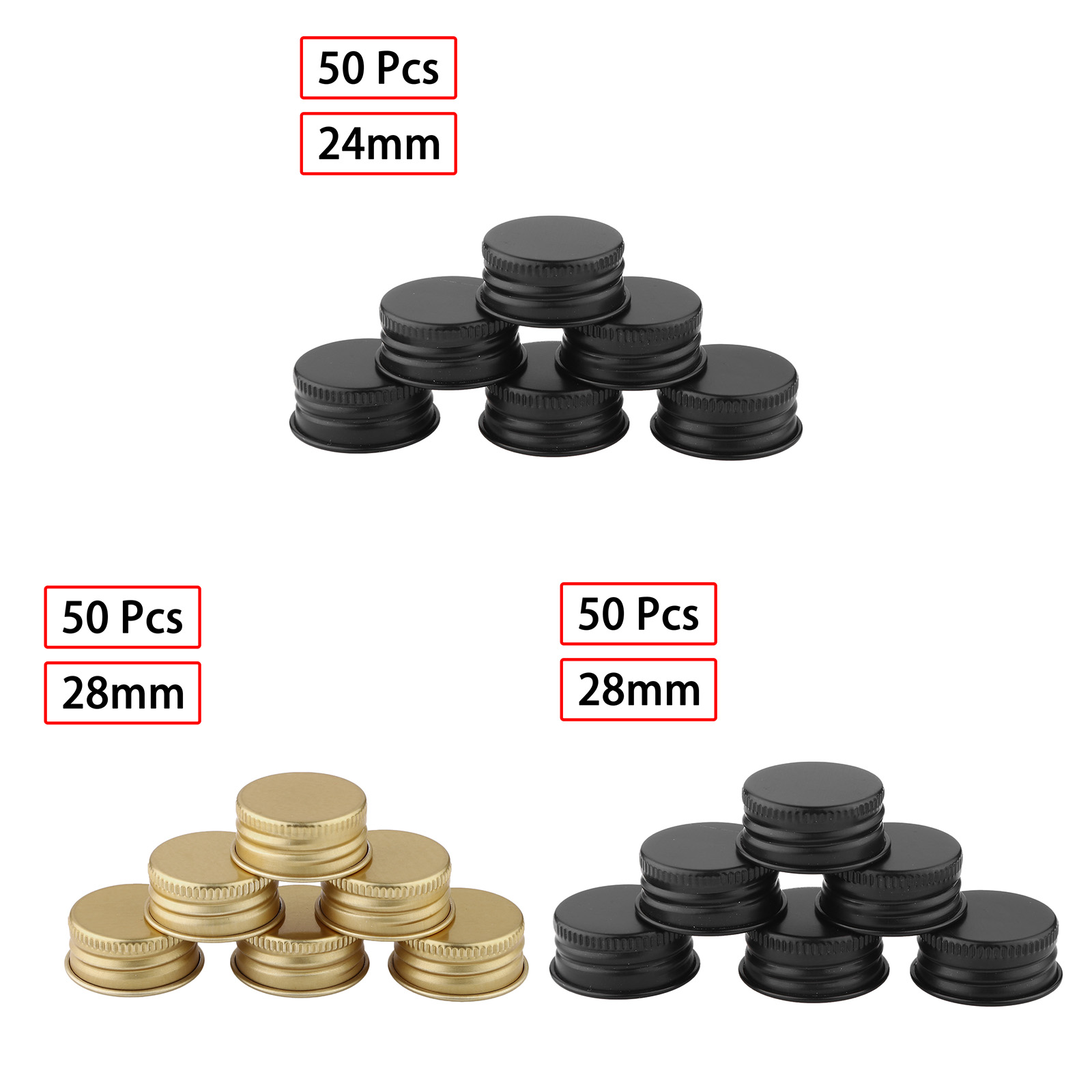 50 Aluminum Threaded Caps with - огляд і ціна Food Storage Glass Box