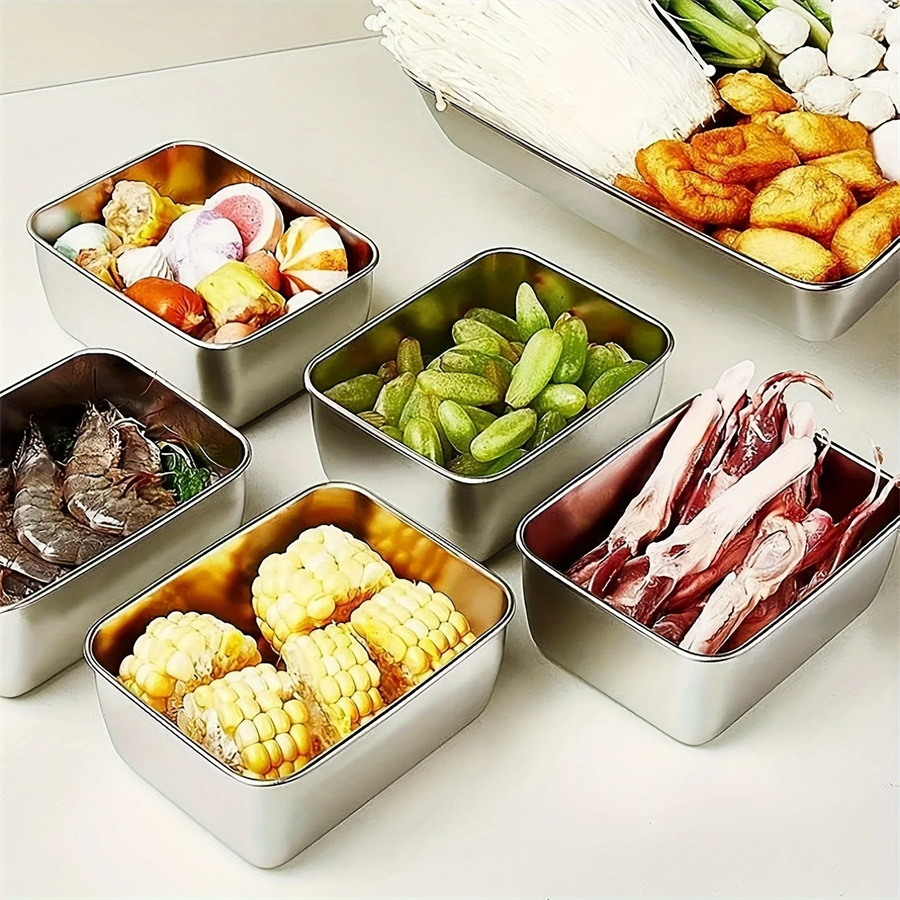 1/3/5pcs Stainless Steel Food  - огляд і ціна Food Storage Meals