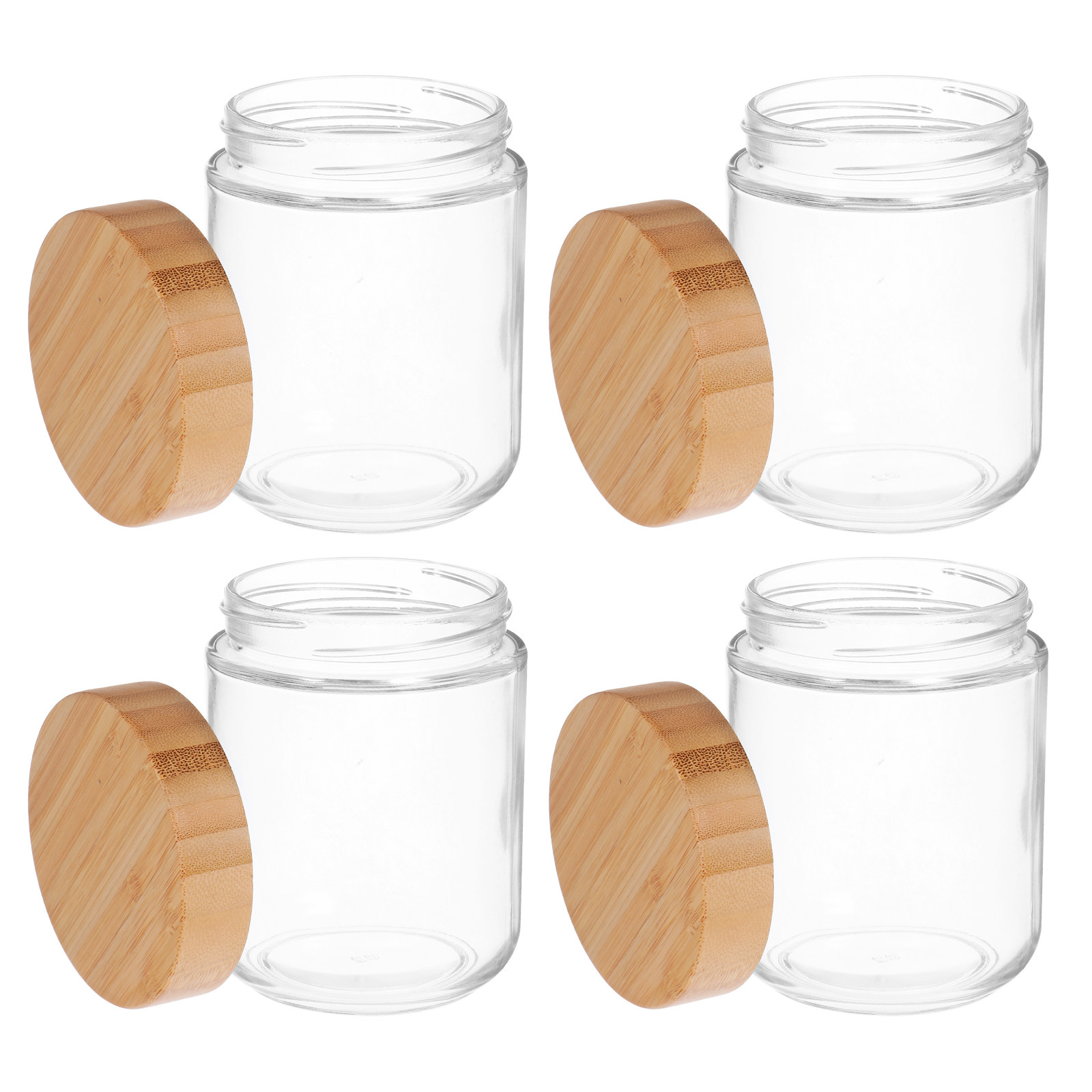 4Pcs Glass Kitchen Storage Jar - огляд і ціна Food Storage Lid