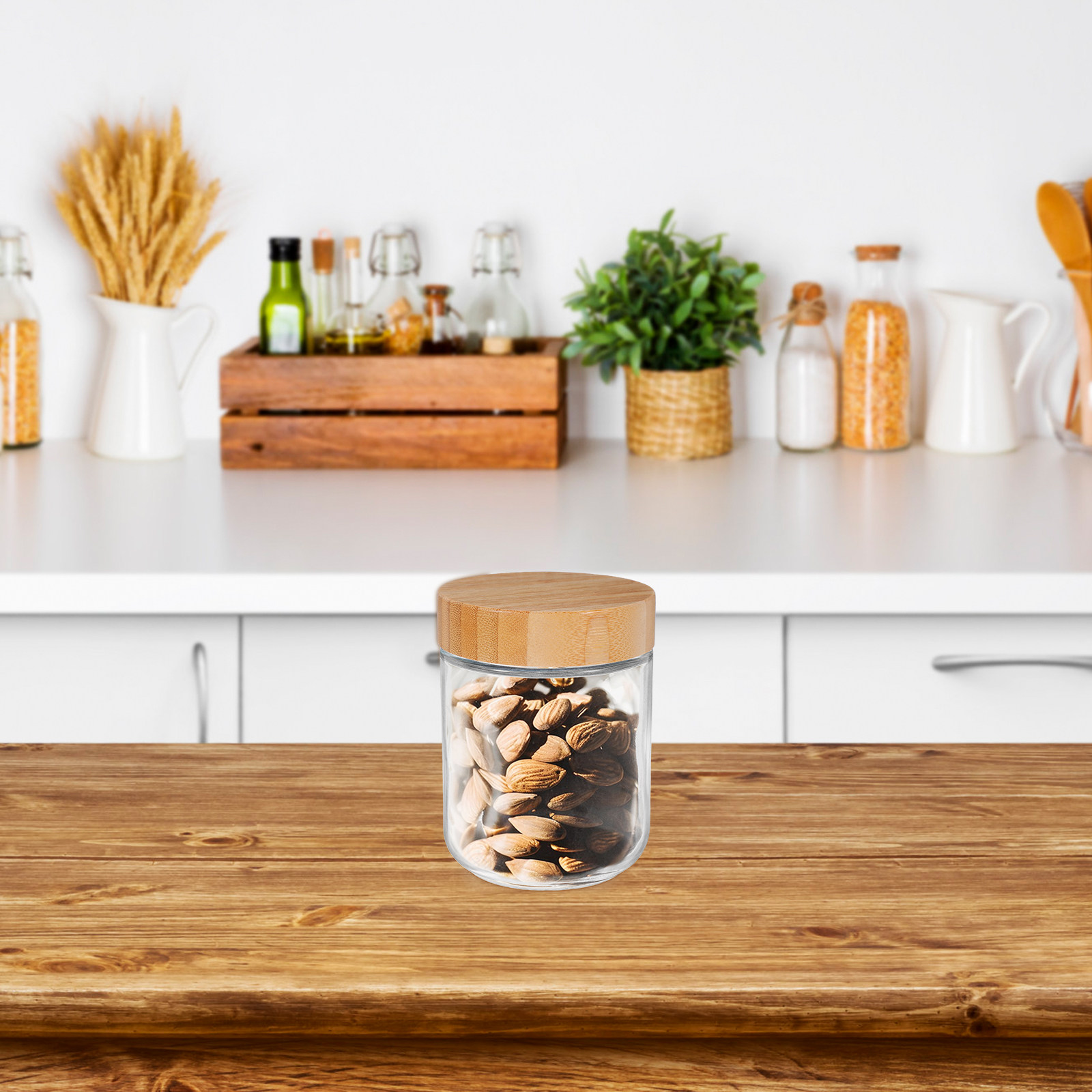 4Pcs Glass Kitchen Storage Jar - огляд і ціна Food Storage Lid