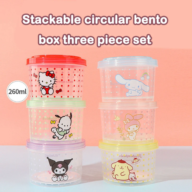 Kitty Bento Box Set 3 Pieces C - огляд і ціна Food Storage Kitchen Container Set